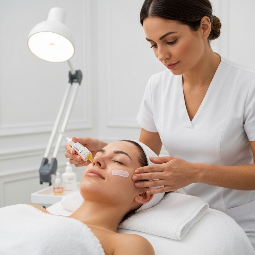 Professional facial treatment